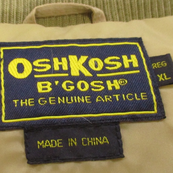 OshKosh B'Gosh Vintage 90s Jacket Men's XL‎ Tan Down Fill Winter Coat Outdoors - Picture 7 of 10
